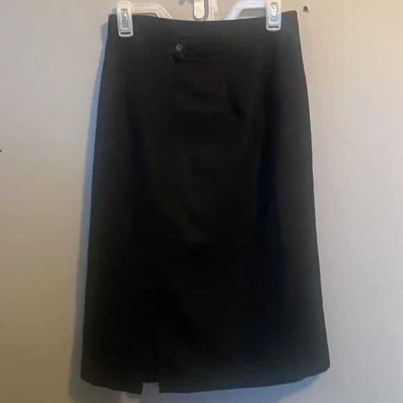 Vintage Briggs Made In The USA Size 12 Black Wool Skirt Academia career mod - Picture 4 of 7